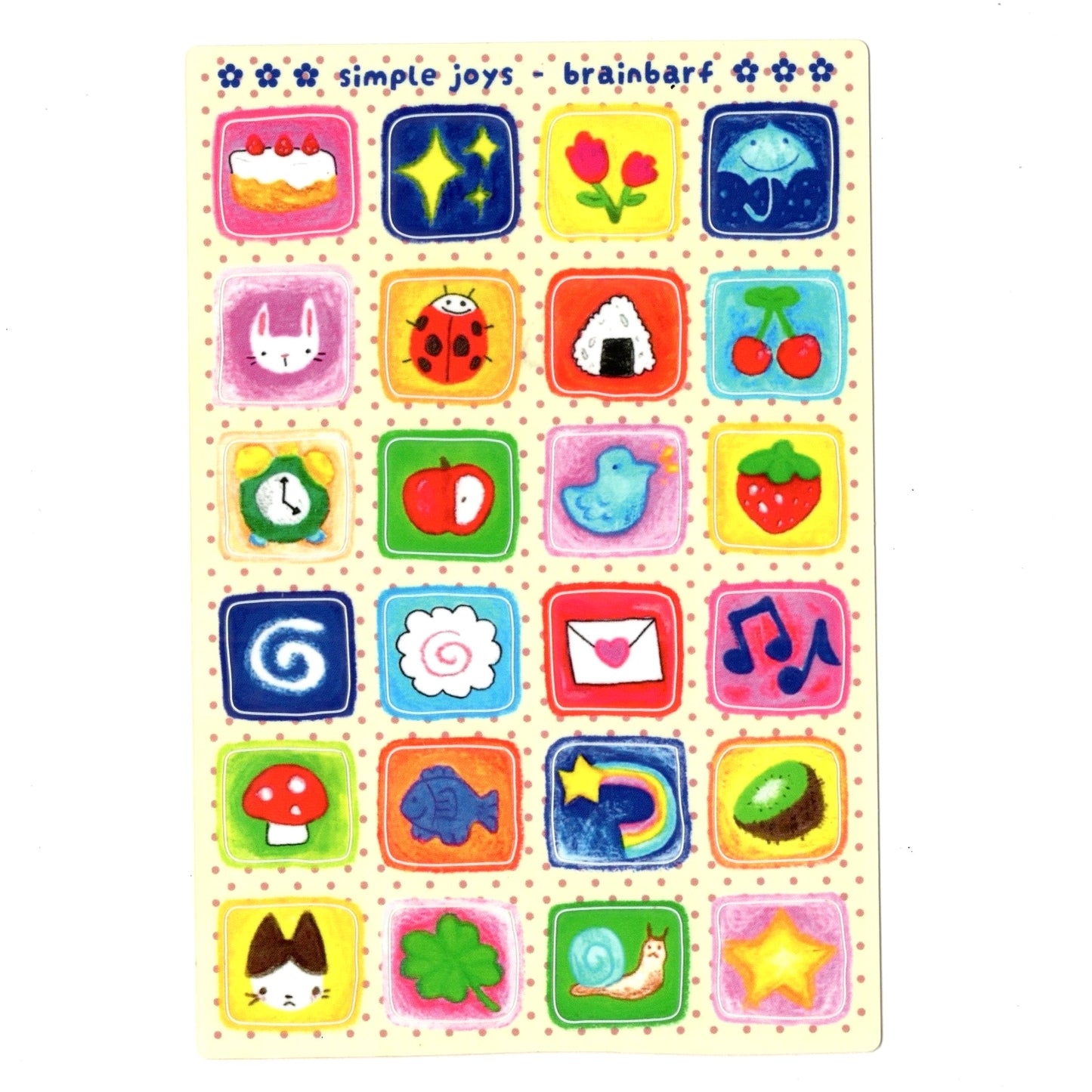 joy sticker sheet