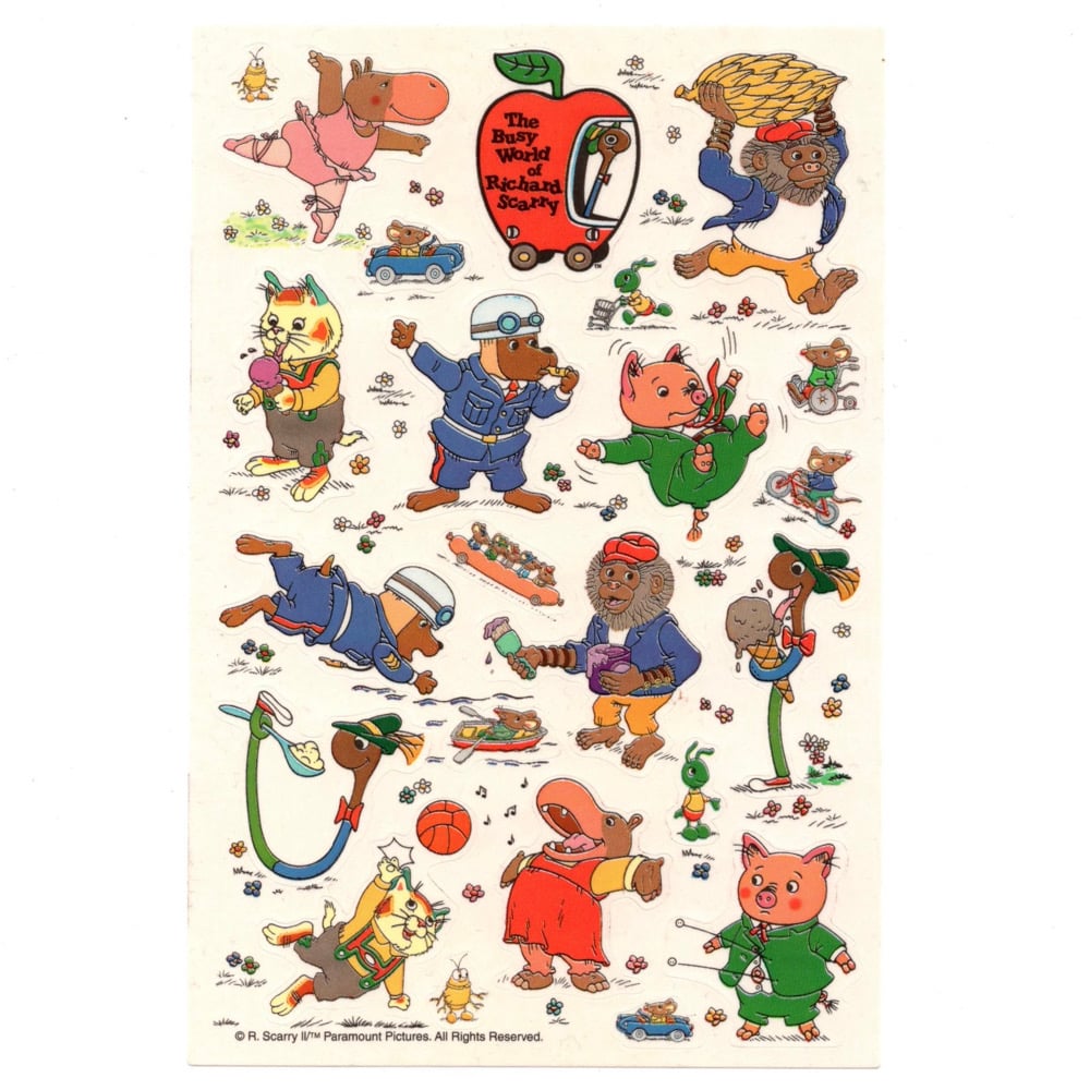 busy world sticker sheet