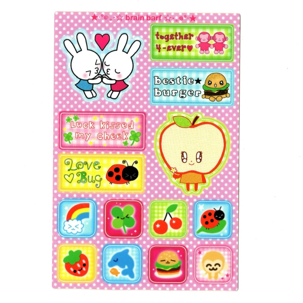 silly sticker sheet