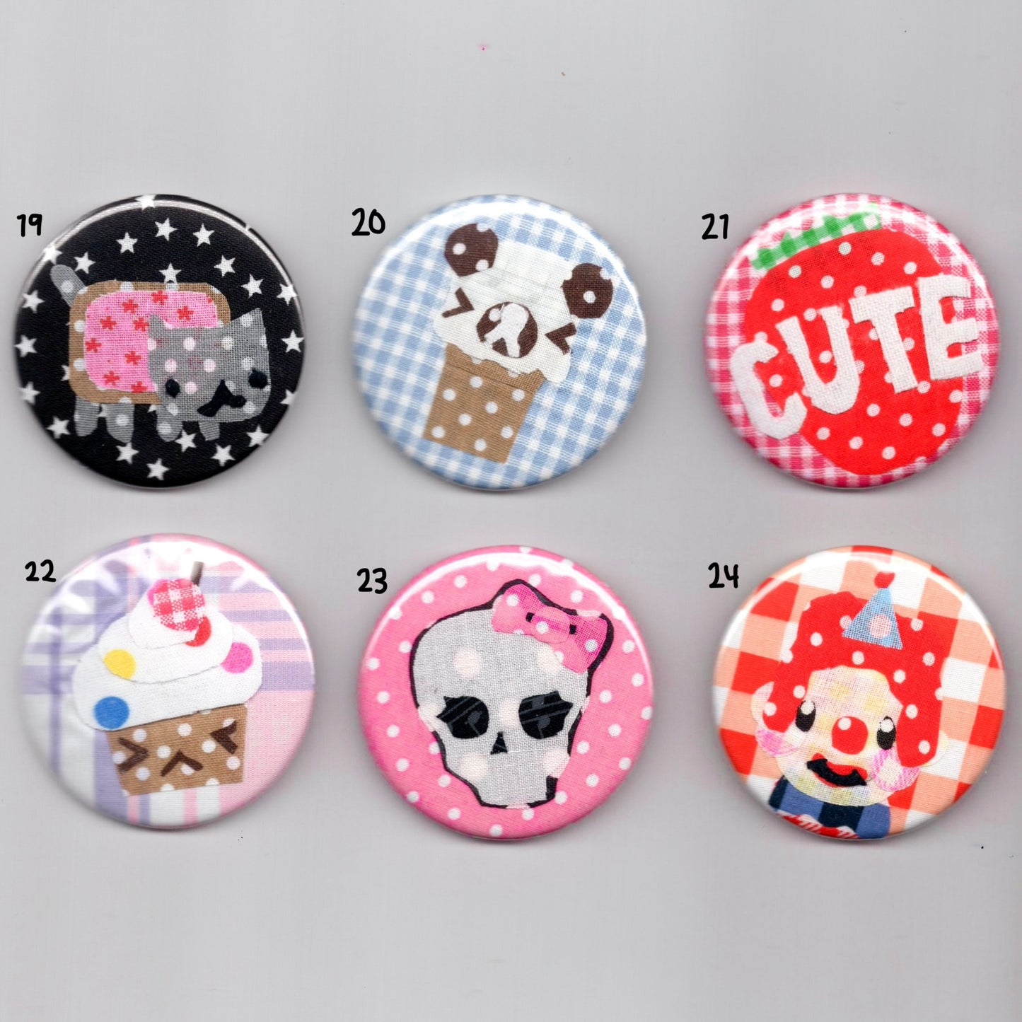fabric scrap button pins