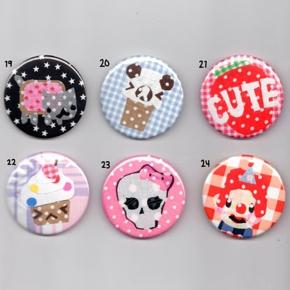 fabric scrap button pins
