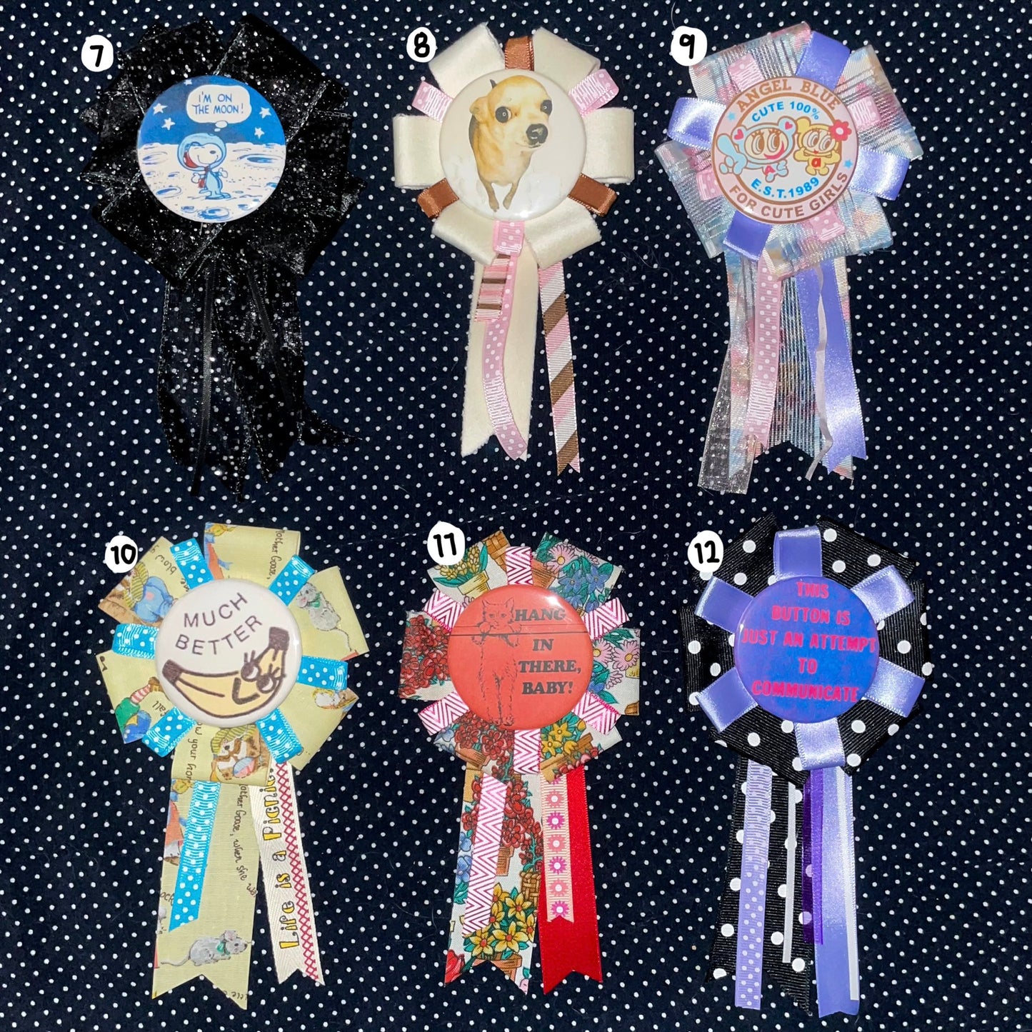 rosette button pins