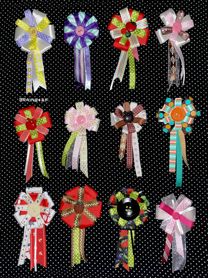 ribbon hair clips