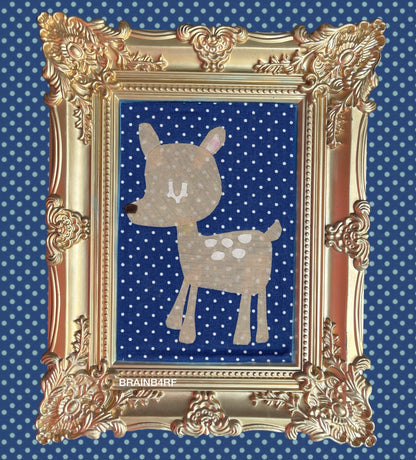 framed fabric collages
