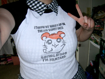 hamtaro cropped tshirt