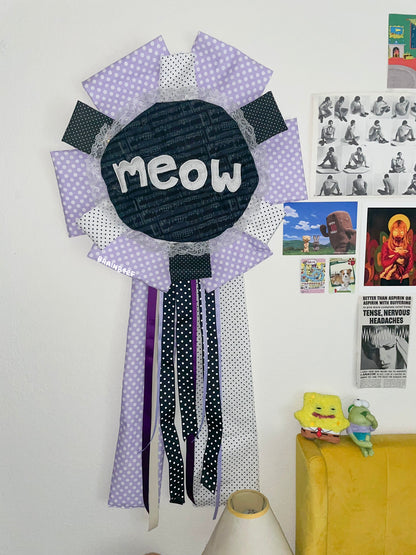 meow rosette wall art