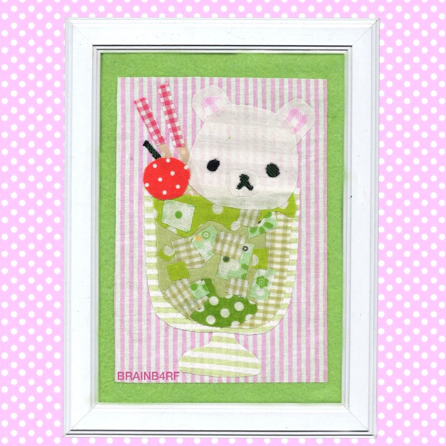 framed fabric collages