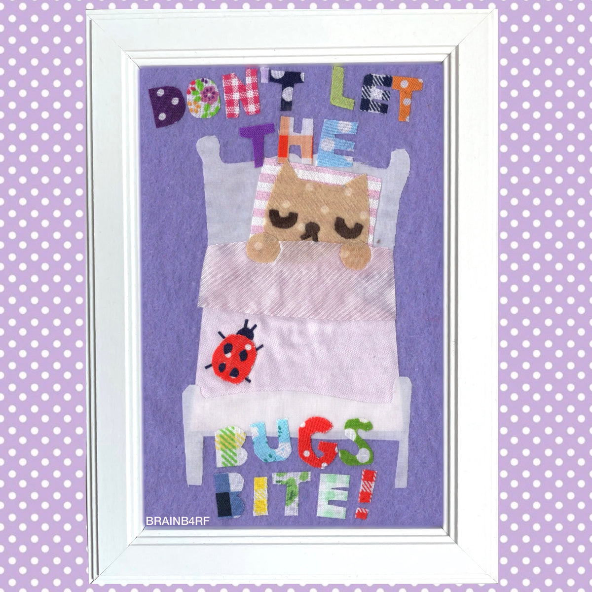 framed fabric collages