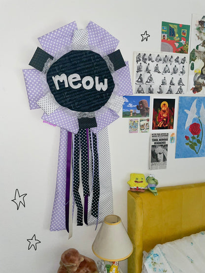 meow rosette wall art