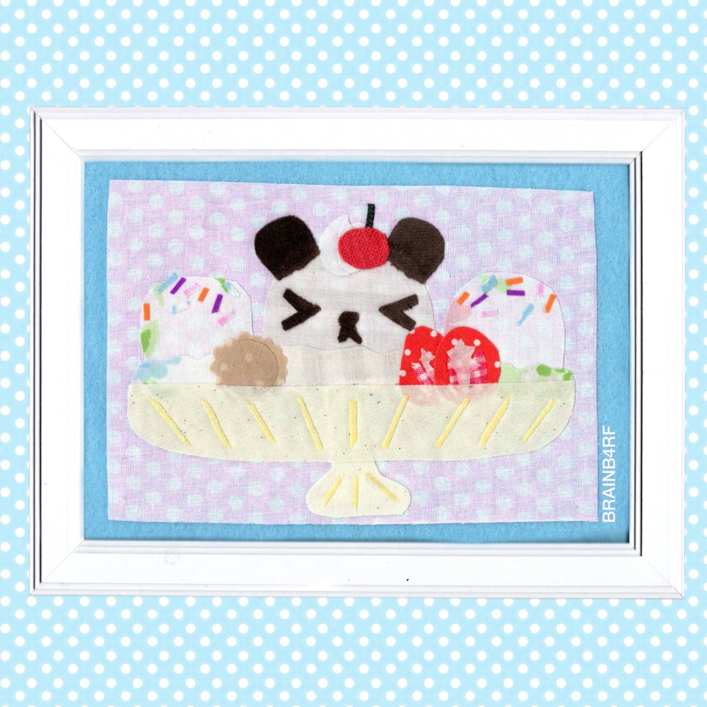 framed fabric collages