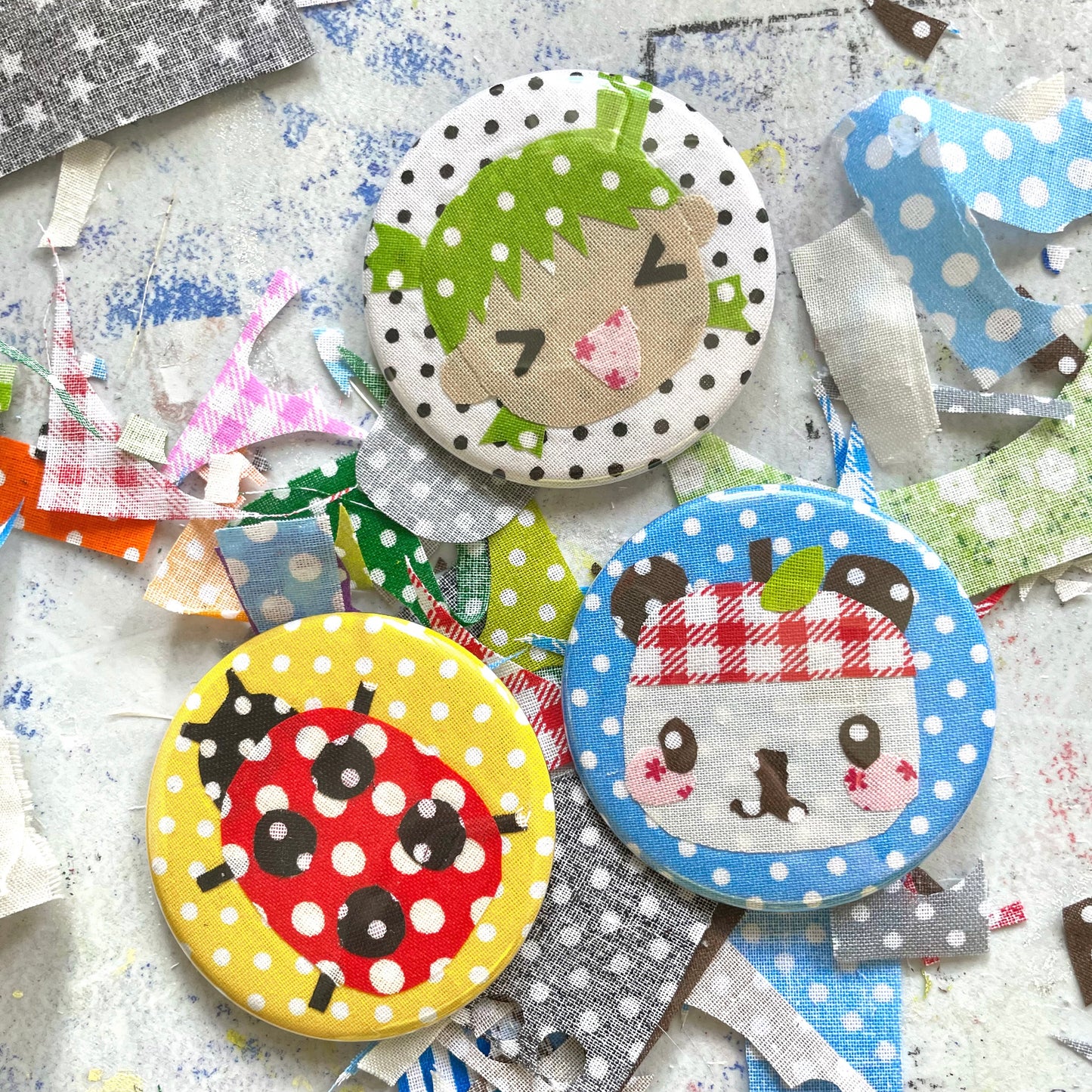 fabric scrap buttons