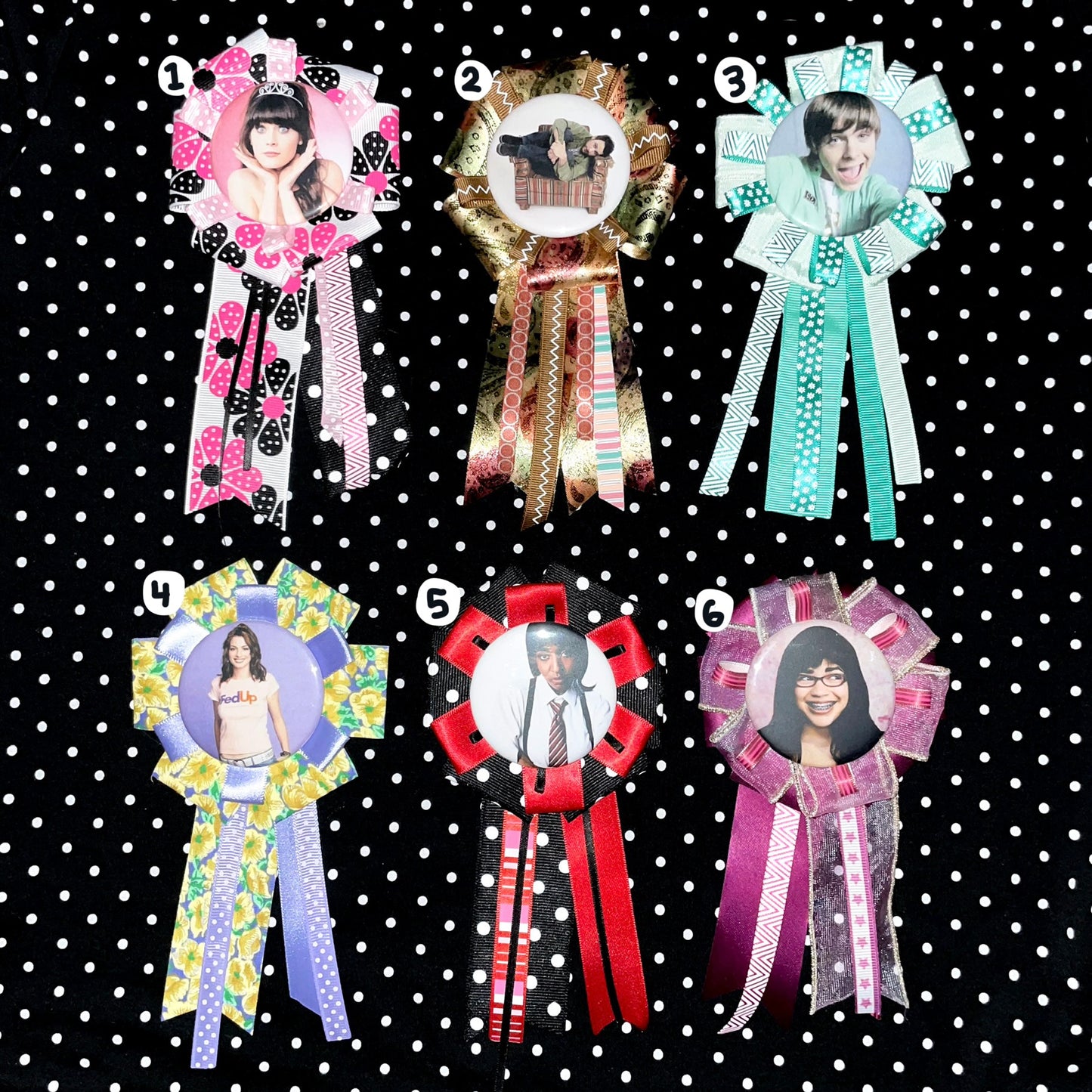 silly rosette buttons
