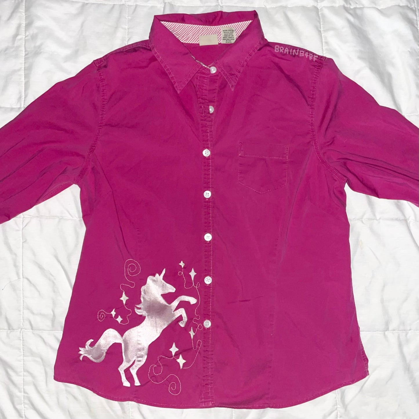 unicorn button up