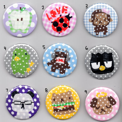 fabric scrap button pins