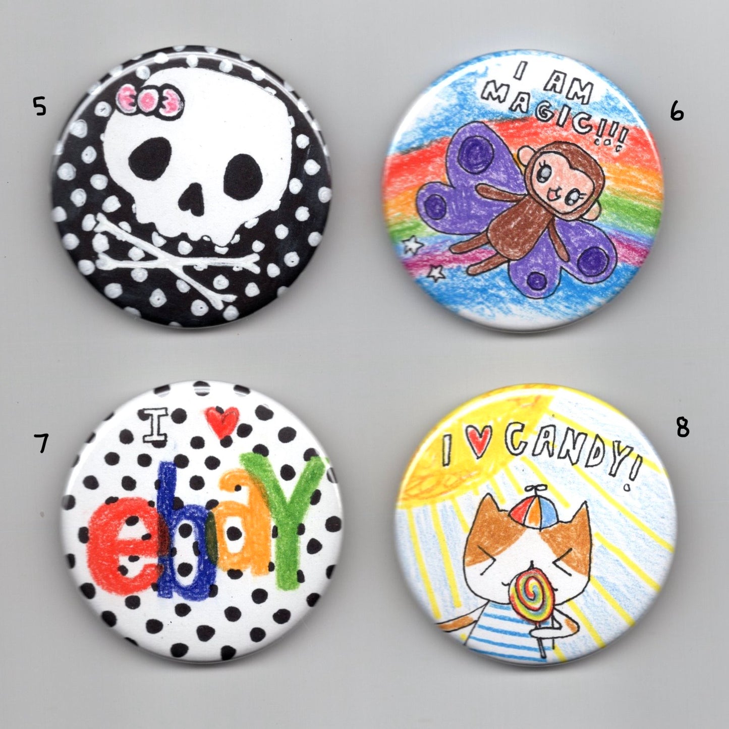 doodle button pins