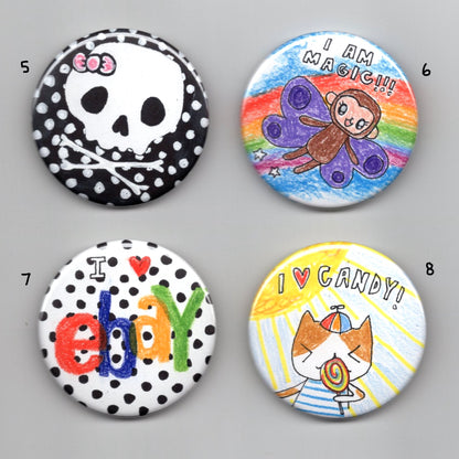 doodle button pins