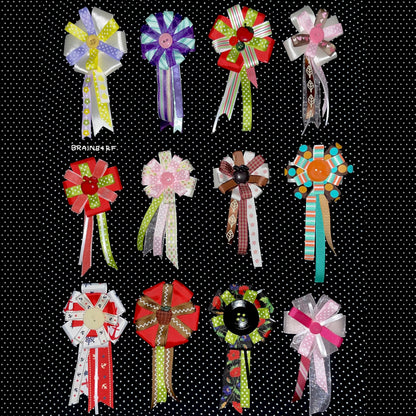ribbon hair clips