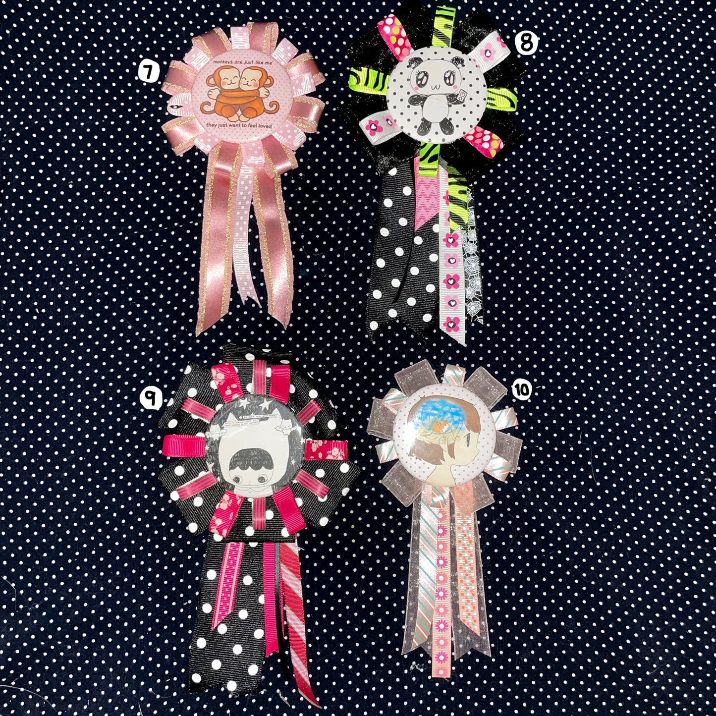 rosette button pins