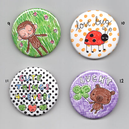 doodle button pins