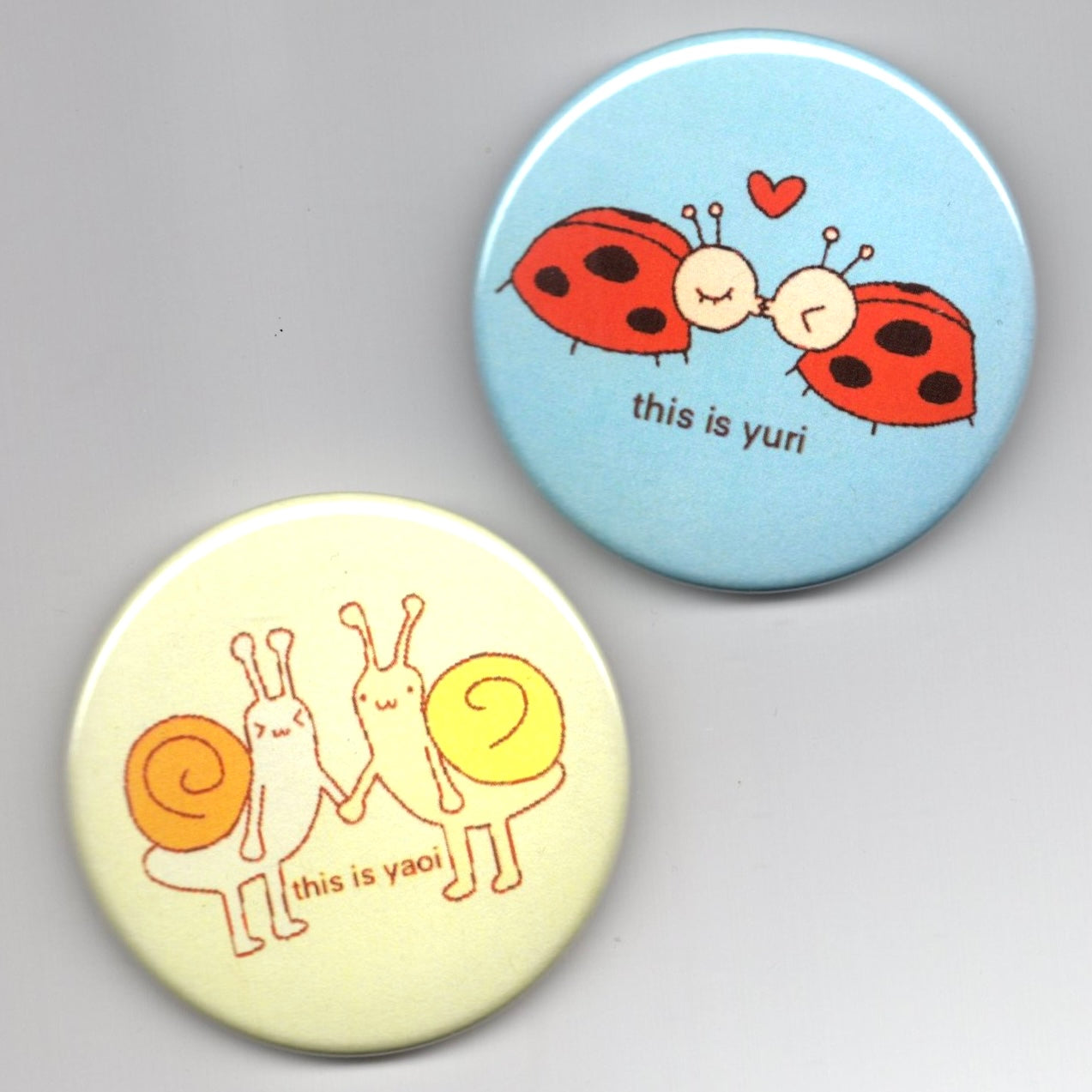 yuri + yaoi buttons