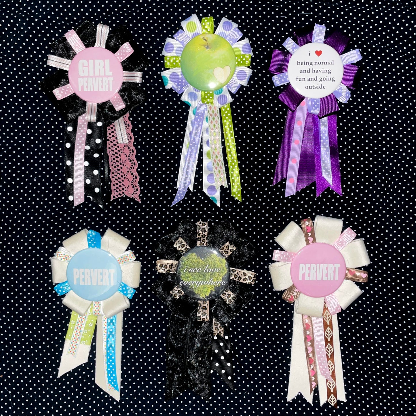 rosette button pins
