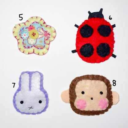 felt hairclips