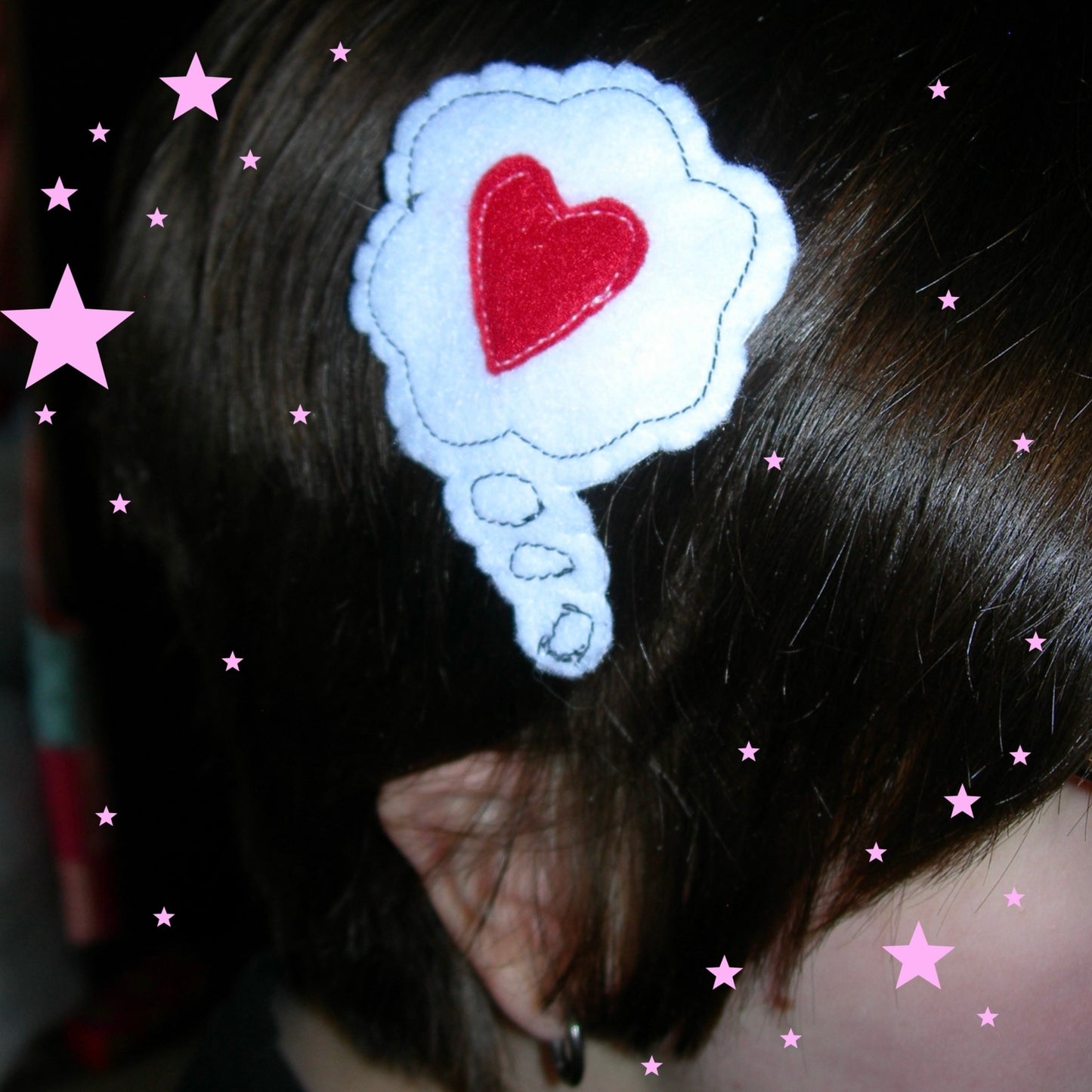 thought bubble hair clips