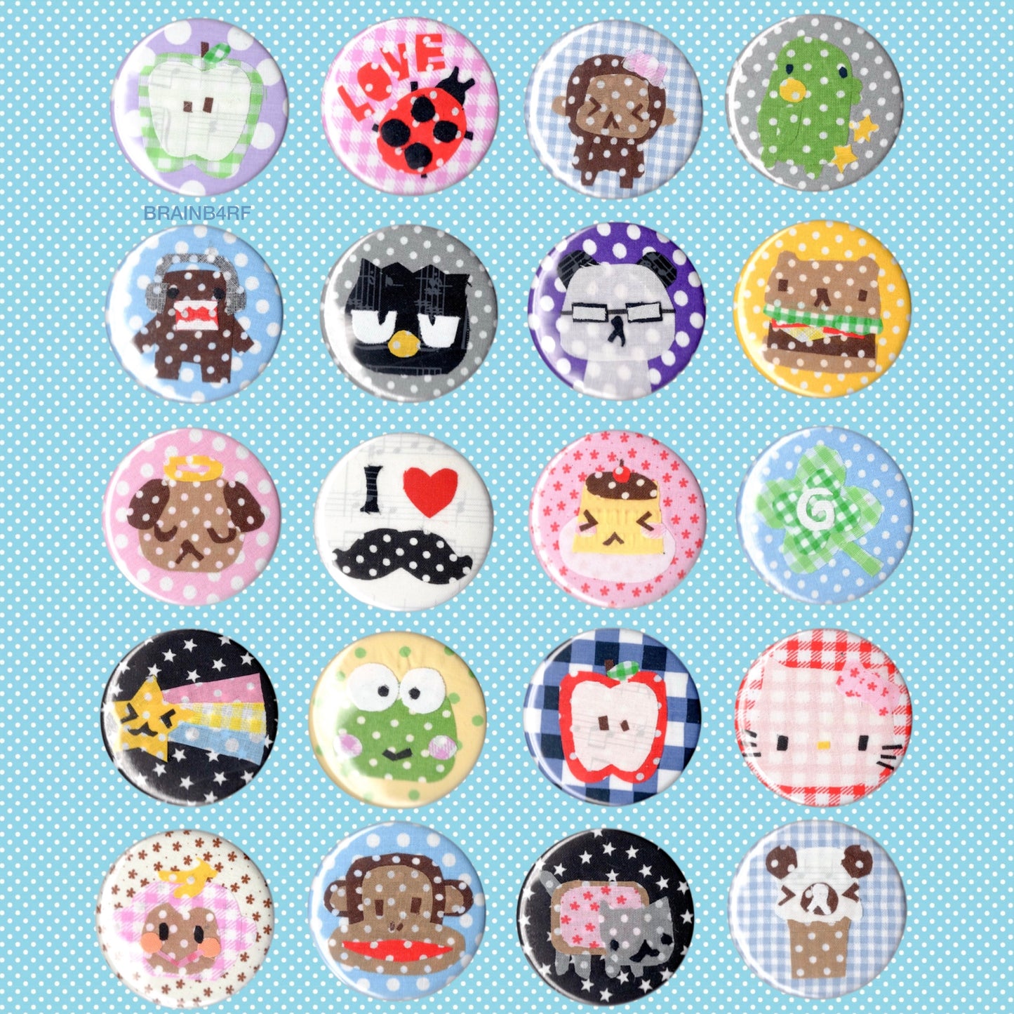 fabric scrap button pins
