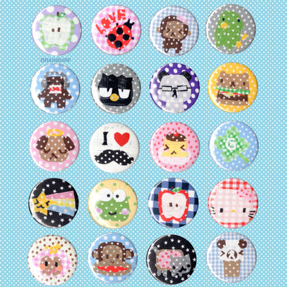fabric scrap button pins