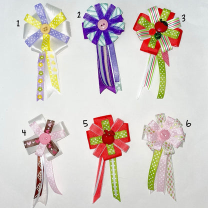 ribbon hair clips