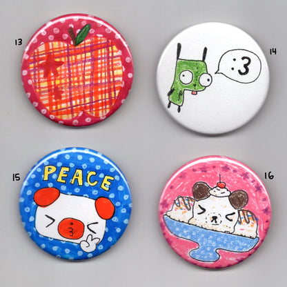 doodle button pins