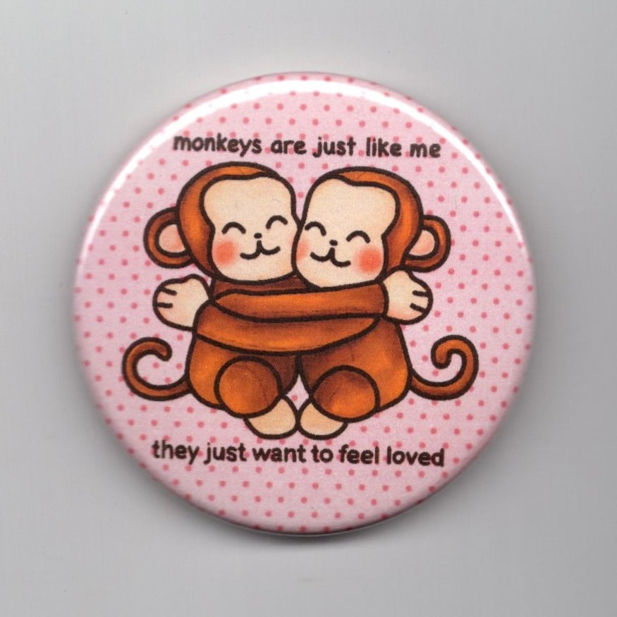 monkey button pin