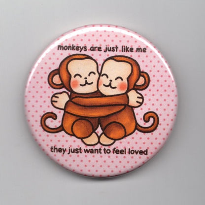 monkey button pin