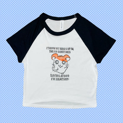 hamtaro cropped tshirt