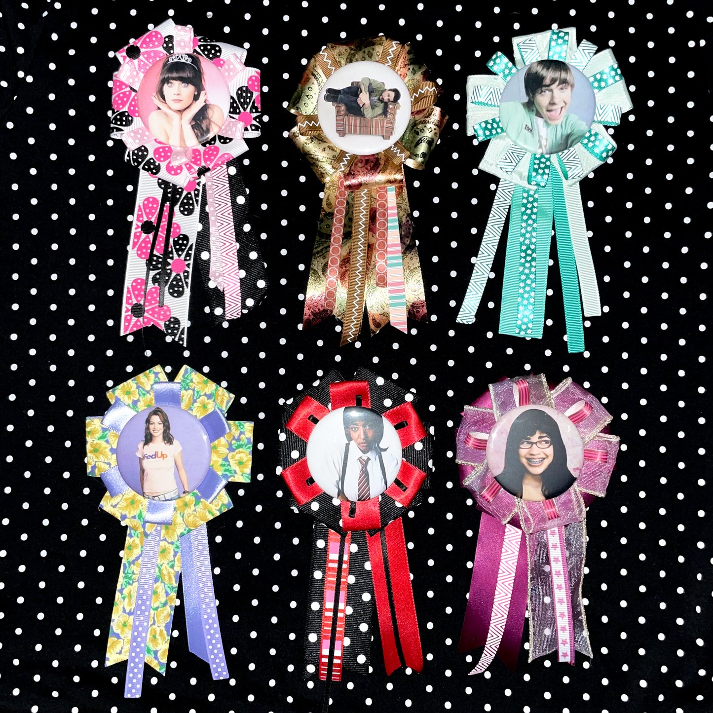 silly rosette buttons