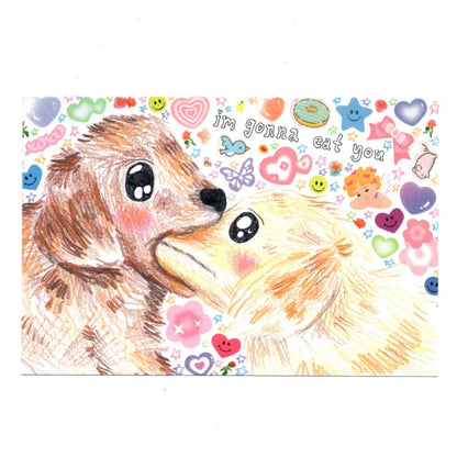 puppy + kitty postcards