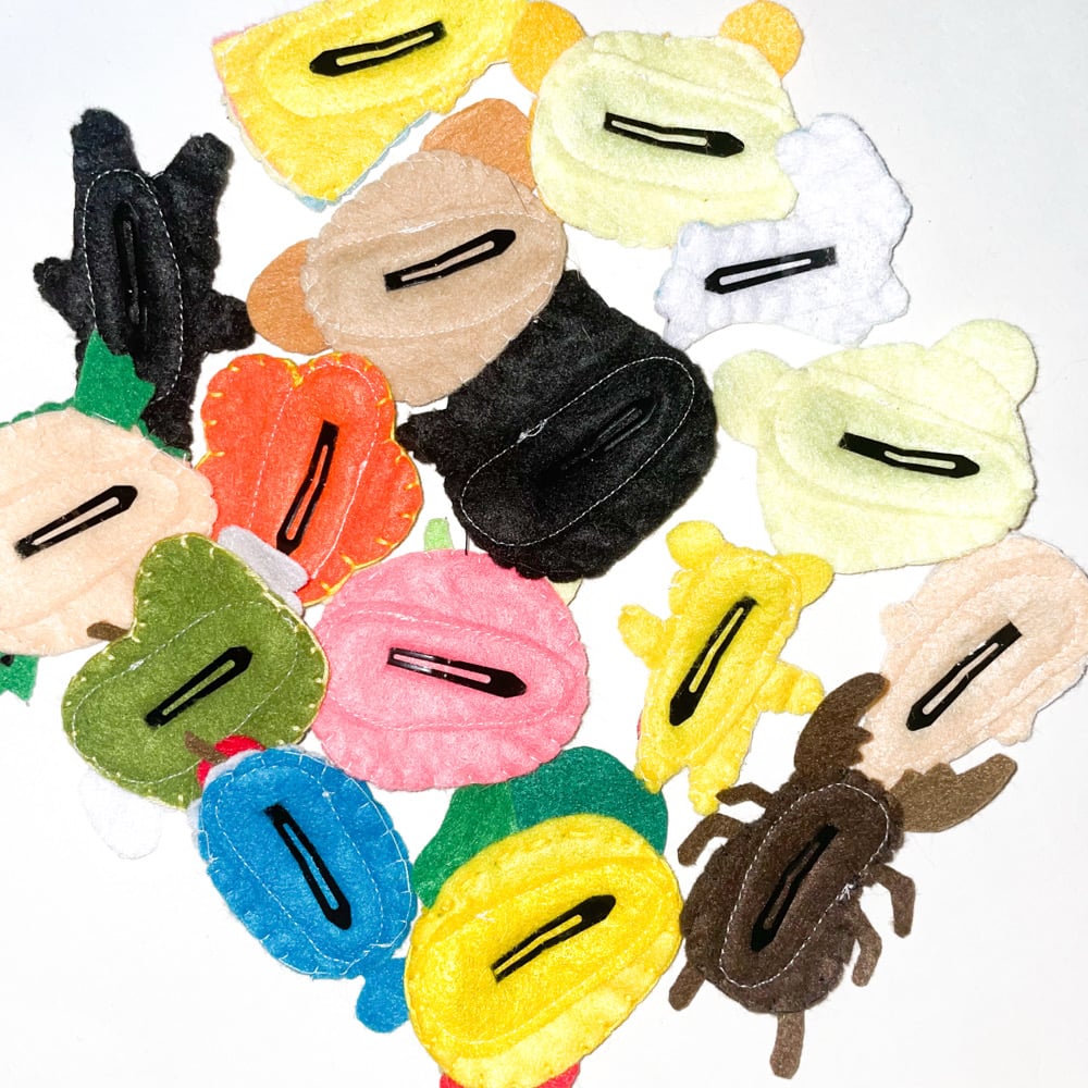 felt hairclips